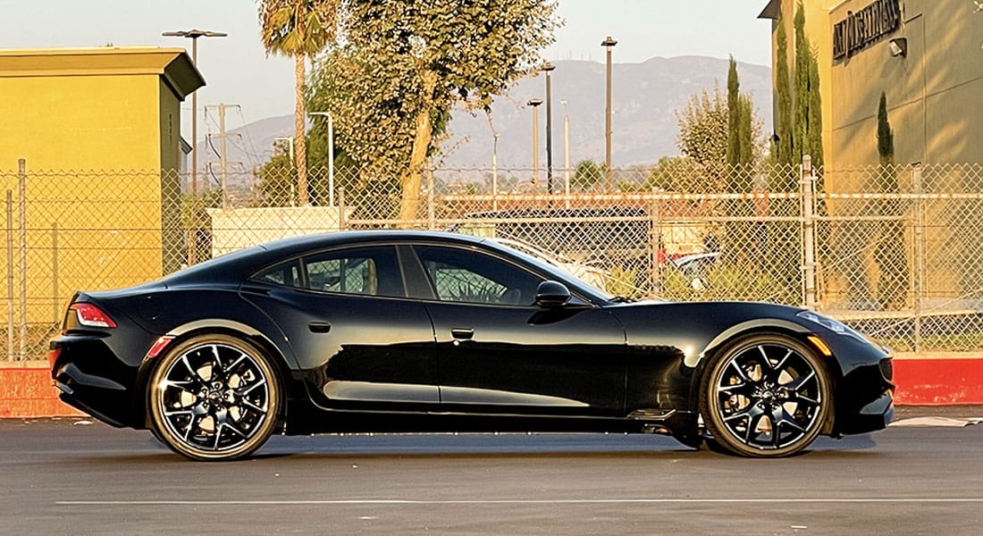 black fisker karma outside