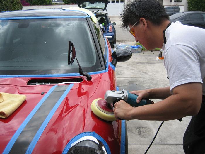 Mobile detailing — working the ShowCarDetailing trailer setup