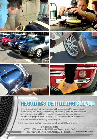 Meguiar's Detailing Clinic DVD back cover — 3Forces Digital production