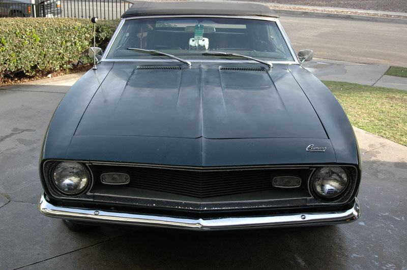 1968 Camaro before paint correction — oxidized black paint
