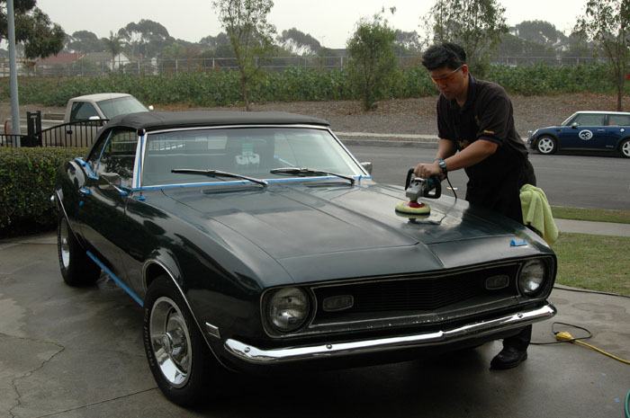 Paint correction in progress — the work that built the reputation
