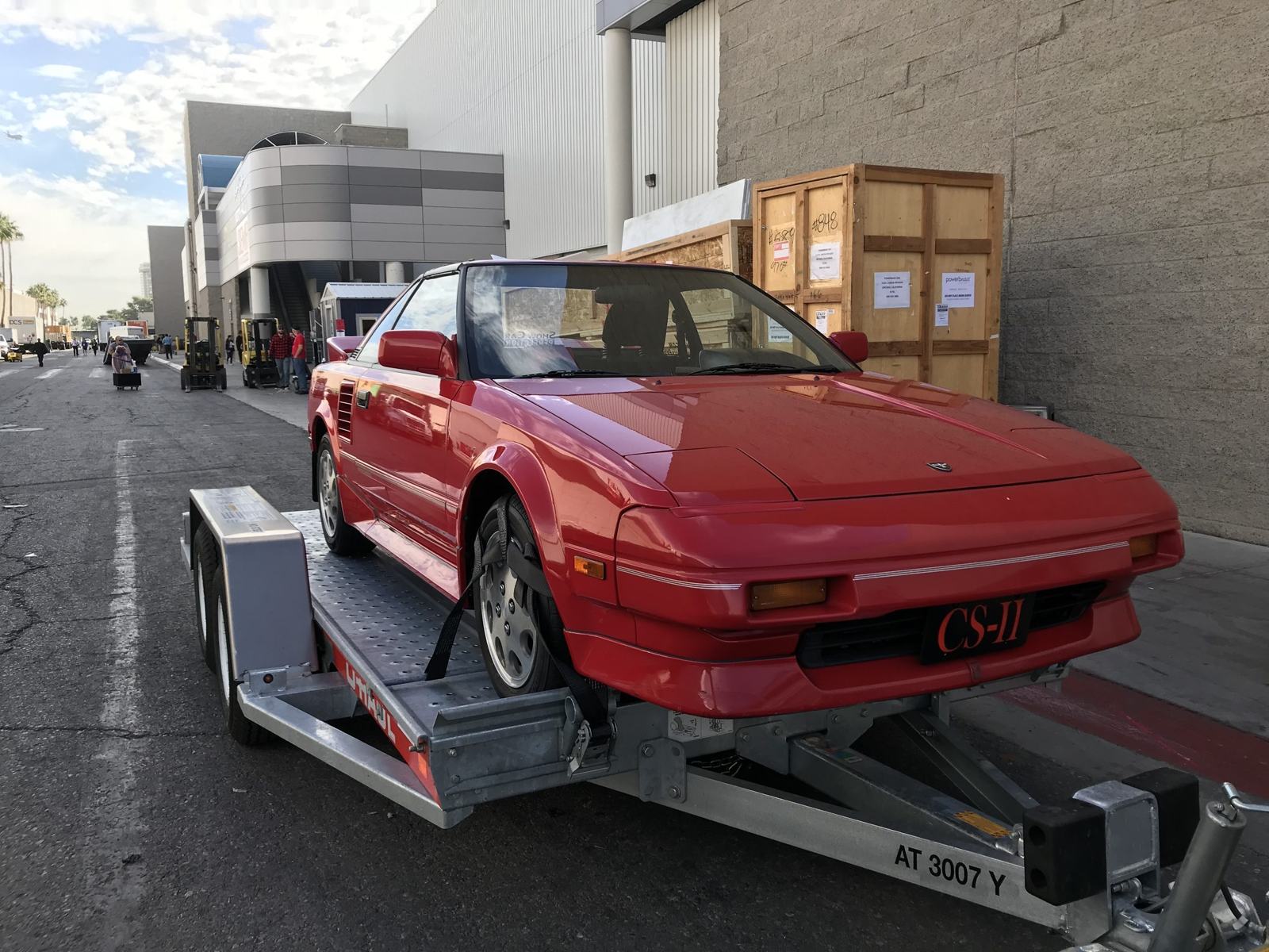The CS-II booth — the MR2 as the centerpiece for CS-II demonstrations