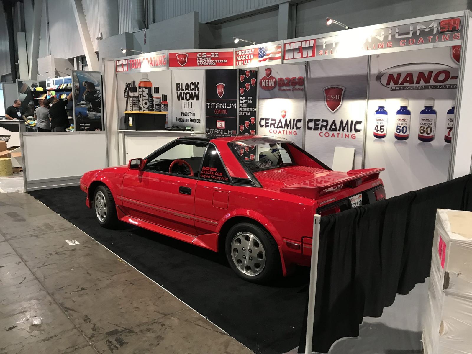 The MR2 on display — 29 years old and looking factory-fresh
