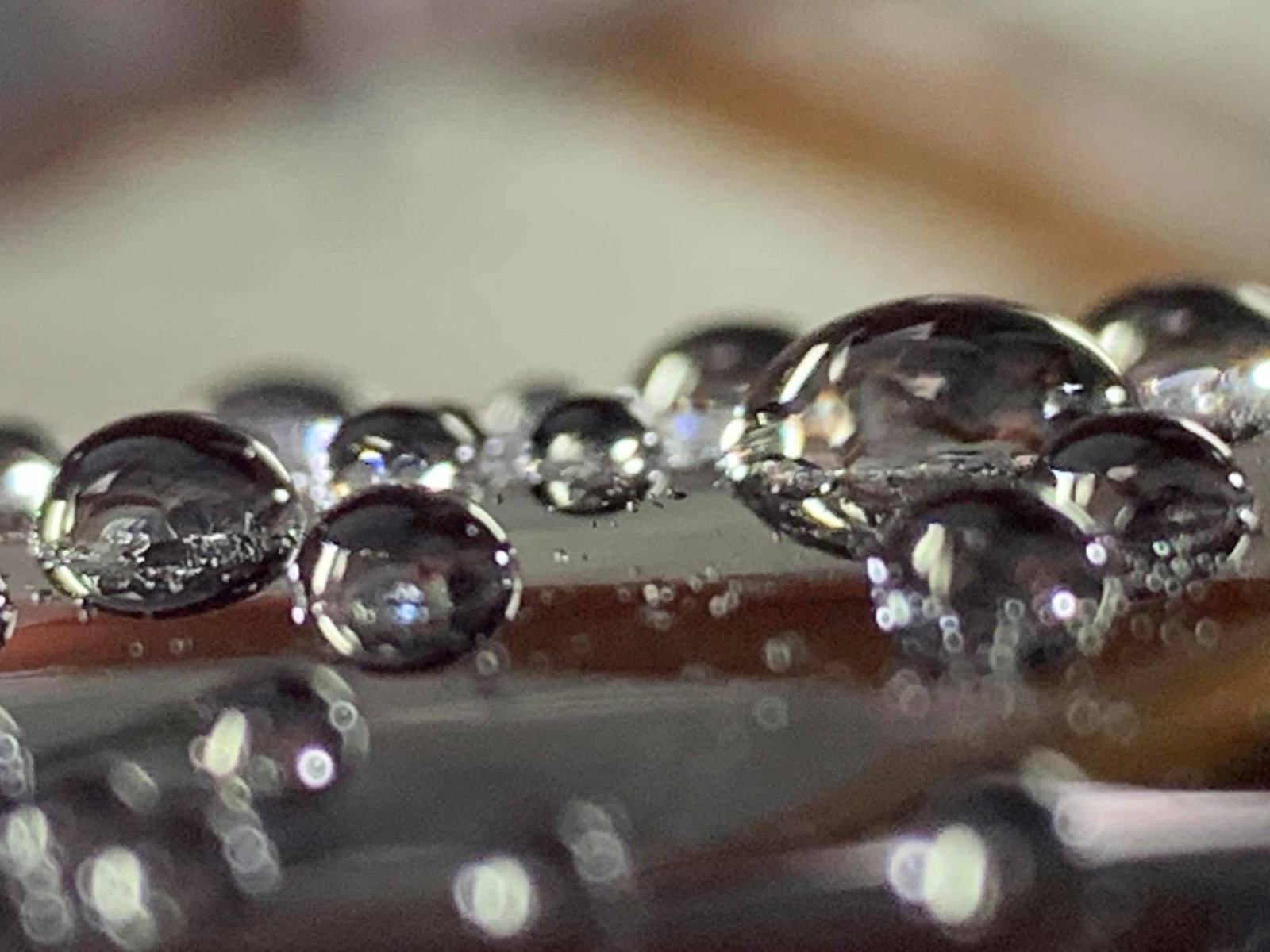 Dense beading across the panel surface