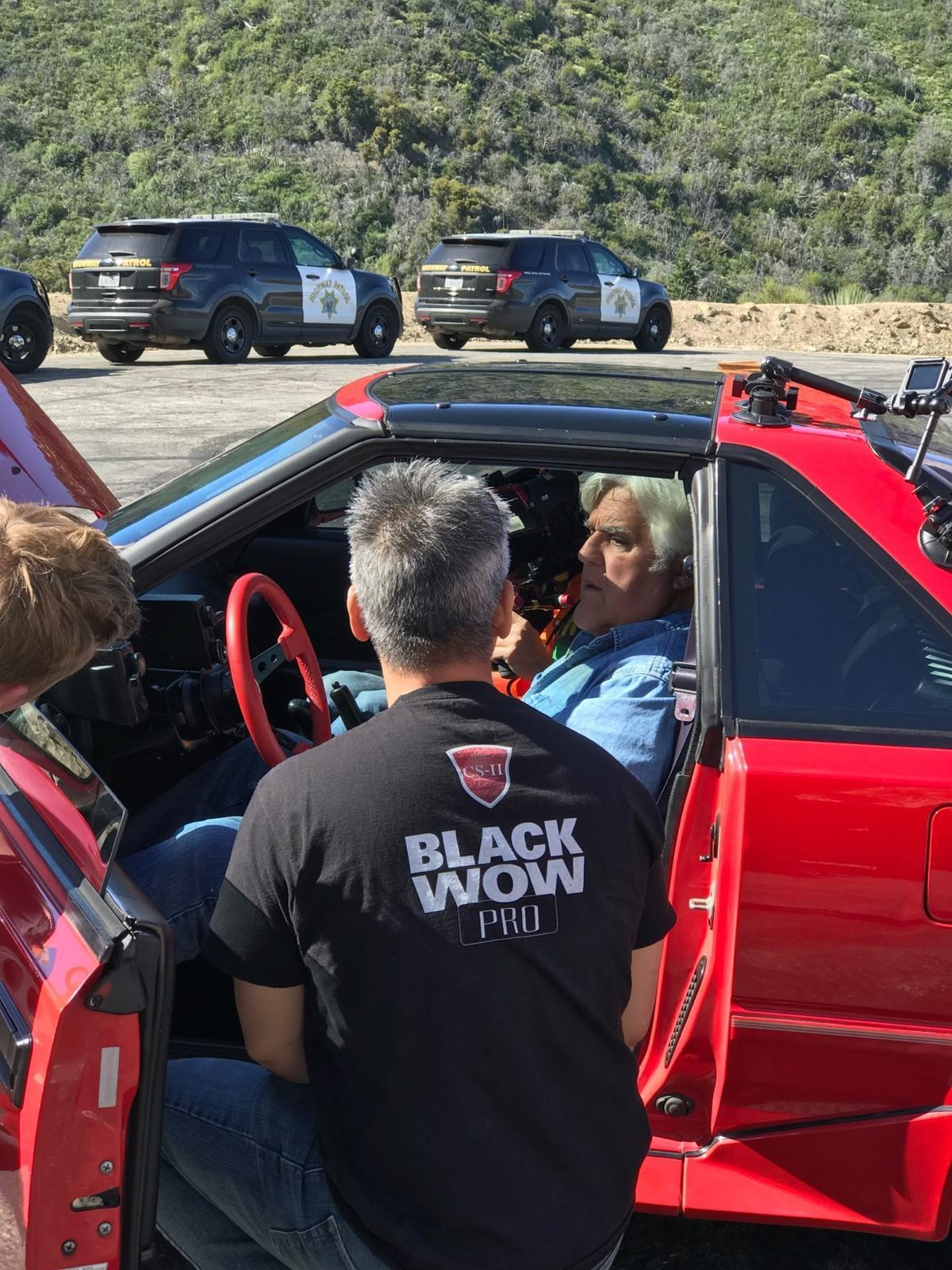 Jay examining the MR2's original interior