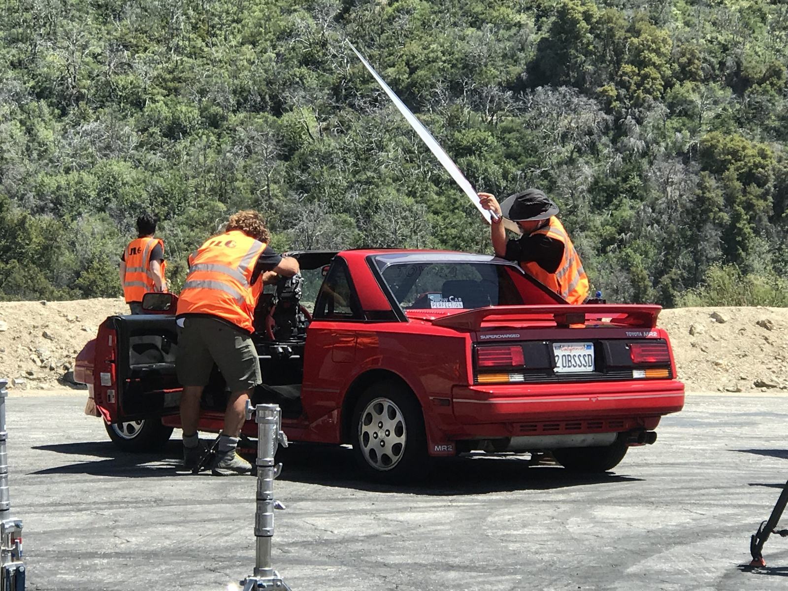 Jay Leno inspecting the paint depth — no wax, just CS-II ceramic coating