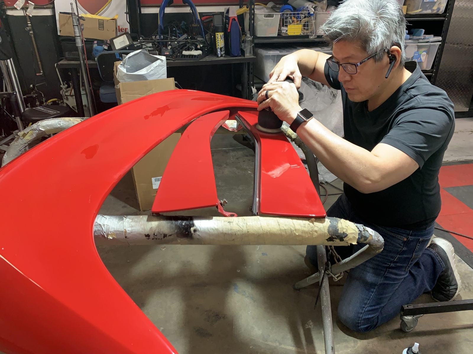 Paint correction on a dark vehicle — where the swirls really show