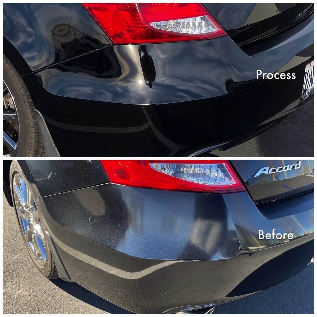 Honda Accord bumper — oxidation and scratches corrected